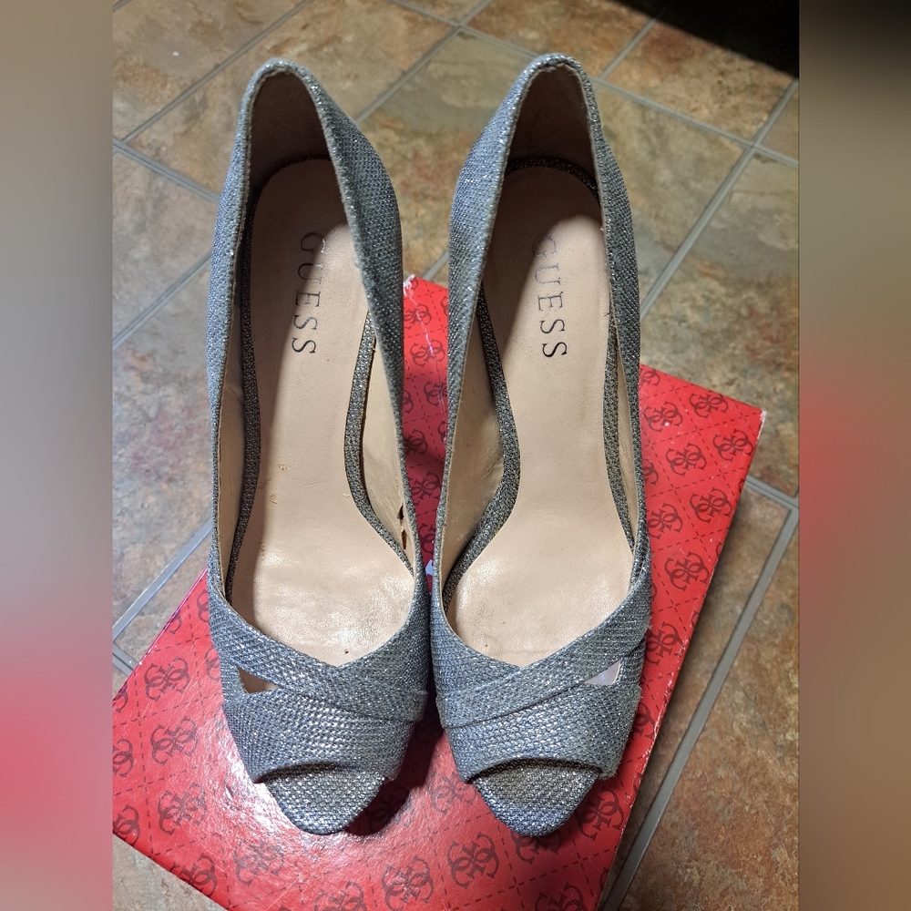 Guess Silver Heels